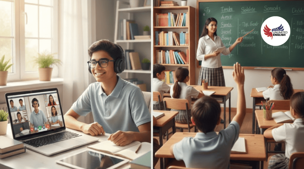 Aprender inglés en línea vs. clases presenciales tradicionales en Costa Rica (2026) 1 Aprender inglés en línea vs. clases presenciales tradicionales en Costa Rica (2026)